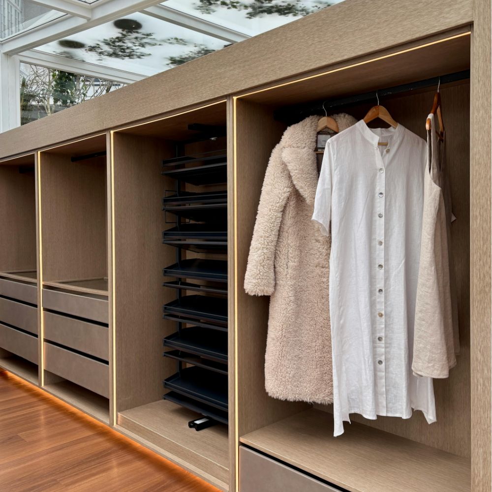 Built-in wardrobe and cabinetry by Eurocraft Construction, Auckland