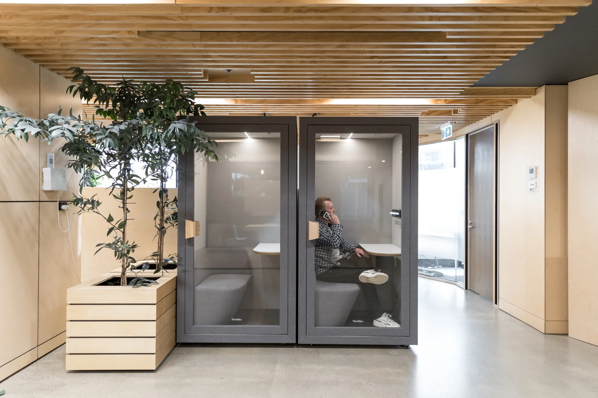 Signature Silence Bureau single-person acoustic booth, Auckland